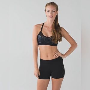 Lululemon All You Need Bra Scratch Match Black Multi Women’s Sports Bra Size 4